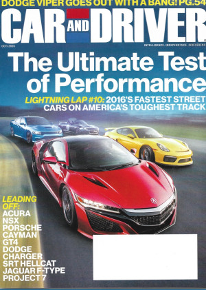 CAR & DRIVER 2016 OCT - '15 MAZDA 3, PACIFICAv VOYAGER LE, RIDGELINE